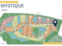 Community map showcasing the layout with streets, lot numbers, and surrounding areas in Mystique at 4576 Blue Star Ct, North Port, FL 34289