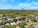 Scenic aerial view highlighting the neighborhood location near Clearwater and Honeymoon Island at 1118 Captains Way, Tarpon Springs, FL 34689