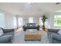 Bright and airy living room featuring white wood paneling and comfortable seating at 216 Pine Ave # R, Anna Maria, FL 34216