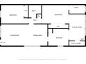 Detailed floor plan showcasing the layout of the home including bedrooms, bathrooms, living room, and kitchen at 1225 58Th N St # 204A, St Petersburg, FL 33710