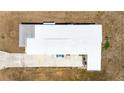 Aerial view of the home's roof and backyard, showing ample space and layout at 36848 Beth Ave, Zephyrhills, FL 33542