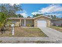 Charming single Gathering home featuring an attached garage and traditional landscaping at 10016 Glen Moor Ln, Port Richey, FL 34668