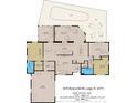 Detailed floor plan showcasing the layout of the house with room dimensions and total square footage at 3075 Rosery Ne Rd, Largo, FL 33771