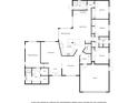 Detailed floor plan showcasing layout with primary bedroom, kitchen, living spaces, and garage at 2850 Allapattah Dr, Clearwater, FL 33761
