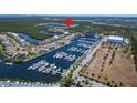 This aerial image highlights the community's proximity to the marina and other boating facilities at 1025 Seagrape Dr, Ruskin, FL 33570