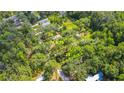 Aerial view of the property lines and adjacent wooded acreage for sale in the surrounding neighborhood at 7211 & 0 Sunnyside Dr, Brooksville, FL 34601