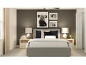 Stylishly decorated bedroom with a comfortable bed, bedside tables, and modern decor at 3711 Forest Path Dr, Plant City, FL 33565