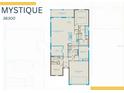 Mystique floorplan showcases a spacious layout with bedrooms, kitchen, covered lanai and 2 car garage at 17094 Moonflower Dr, Venice, FL 34293