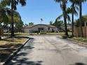 Community center showcasing lush palm trees, an American flag, and inviting landscaping, fostering a sense of community at 2055 Sunset Point Rd # 3804, Clearwater, FL 33765