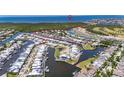 Breathtaking aerial view of waterfront homes along winding canals with ocean access and boat docks at 5717 Tybee Island Dr, Apollo Beach, FL 33572