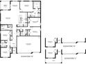 Detailed floor plan featuring 5 bedrooms, 3 baths, a spacious living area, and a 3-car garage at 1452 Brown Mallet Pl, Ruskin, FL 33570
