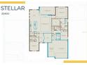Floor plan showing an open layout including a gathering room, owner's suite, and a two-car garage at 1797 Pepper Grass Dr, North Port, FL 34289