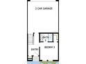 A detailed floorplan featuring a two-car garage and third bedroom at 2123 1St N Ave, St Petersburg, FL 33713