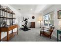 Well-lit living room showcasing ample natural light, neutral walls, and plush carpeting at 718 Tidal Rock Ave, Ruskin, FL 33570