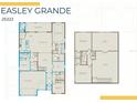 Easley Grande floor plan shows layout with 3-car garage, bedrooms, kitchen, and covered lanai at 16411 Sapphire Point Dr, Lakewood Ranch, FL 34211