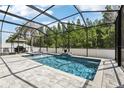Relaxing screened-in pool with spa and stylish stone patio, perfect for outdoor entertaining at 3046 Donington Castle Ln, Land O Lakes, FL 34638