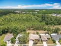 Expansive aerial view of the property showcasing its proximity to lush green spaces and nearby residential areas at 3932 Watson Dr, New Port Richey, FL 34655