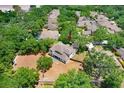 Aerial view of the property showing the expansive lot, mature trees, and neighborhood at 808 Hickory Glen Dr, Seffner, FL 33584