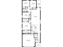 Detailed floor plan showcasing four bedrooms, two baths, open living area, and attached two-car garage at 10634 Dusty Boot Rd, Land O Lakes, FL 34638