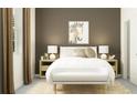 Cozy bedroom with neutral tones, a large window, and a comfortable bed with stylish decor at 31826 Griffin Sands Ln, San Antonio, FL 33576