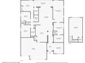 Detailed floor plan showcasing the layout of the home, including room dimensions, and the locations of key features at 10506 Sky Flower Ct, Land O Lakes, FL 34638