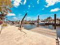 Private waterfront dock with boat lift and direct canal access at 4920 Pelican Dr, New Port Richey, FL 34652