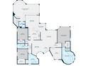 Detailed floor plan showcasing the layout of rooms, dimensions, and including the living spaces at 5818 Cruiser Way, Tampa, FL 33615