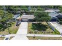 Attractive home with a lush front yard, a paved driveway, and mature landscaping, captured from an aerial perspective at 8497 137Th St, Seminole, FL 33776