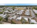 High angle view showing the home located in a neatly arranged residential neighborhood at 4801 Blanco Dr, Zephyrhills, FL 33541
