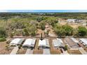 Aerial view of the home nestled among lush trees in a vibrant community at 4801 Blanco Dr, Zephyrhills, FL 33541