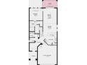 Floor plan featuring a kitchen, garage, dining room, and great room at 843 Steel Dr, Apollo Beach, FL 33572