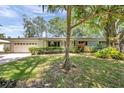 Single story home with a spacious front yard and mature trees at 1242 Nelson St, Dunedin, FL 34698