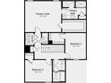 Upstairs layout featuring a primary suite, bathroom, laundry room and bedrooms with bath access at 13273 Tropical Breeze Way, Hudson, FL 34669