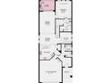 First floor layout of a two-story home featuring a kitchen, dining room, great room, lanai, and primary suite at 845 Steel Dr, Apollo Beach, FL 33572