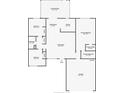 Detailed floor plan showcasing the layout of the home, including the bedrooms, bathrooms, and living spaces at 14615 Daybreak Dr, Lutz, FL 33559