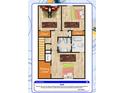 Upstairs floor plan shows bedrooms and bathrooms with closet space at 3086 Pointer Dr, Palm Harbor, FL 34683