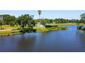Scenic view of a pond with green grass on the edge and a golf course in the background at 1981 Lakewood Club S Dr # 4M, St Petersburg, FL 33712