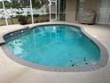 Inviting backyard pool perfect for hot summer days with surrounding patio area for entertaining at 2213 Towering Oaks Cir, Seffner, FL 33584