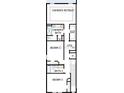 Floorplan shows the layout of the upper level which includes the bedroom, bath and utility rooms at 406 N Westland St # 1, Tampa, FL 33609