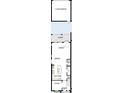 Floorplan shows the layout of the lower level which includes the kitchen, dining and living area at 406 N Westland St # 1, Tampa, FL 33609