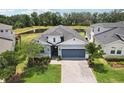 Charming single-Gathering home featuring a beautiful brick driveway and scenic pond views at 10736 Whitland Grove Dr, Riverview, FL 33578