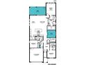 Detailed floor plan showcasing the layout of the home, including bedrooms, baths, and living spaces at 11520 Myakka Blue Dr, Venice, FL 34293