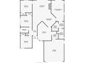 Detailed floor plan showcasing the layout of the house, including bedrooms, bathrooms, living spaces, and garage at 12002 Peony Ct, Tampa, FL 33635
