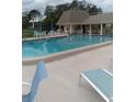 Outdoor swimming pool with plenty of poolside seating, perfect for relaxation and summer fun at 1415 Doolittle Ln # 104, Dunedin, FL 34698
