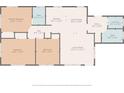 Detailed floor plan showcasing the layout of the home including the kitchen, bedrooms, and living room at 6507 N 21St St, Tampa, FL 33610