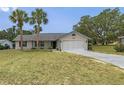 Inviting single-story home with tidy front lawn and mature landscaping; two-car garage at 7337 Glasgow Rd, Weeki Wachee, FL 34613
