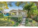 Charming single-story home with green siding, manicured lawn, and a welcoming front porch at 2710 2Nd N Ave, St Petersburg, FL 33713