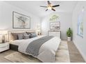 Bright main bedroom with neutral tones, large window, and elegant furnishings at 11709 N Armenia Ave, Tampa, FL 33612