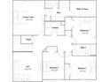 Second floor plan includes owner's suite, three bedrooms, two bathrooms, laundry room and a loft area at 1876 Colding Dr, Ruskin, FL 33570