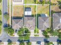 Aerial view of the property, highlighting the backyard, roof, and surrounding neighborhood at 20404 Autumn Fern Ave, Tampa, FL 33647